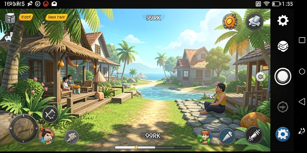 Tampilan gameplay 99RK yang penuh warna dan menghibur.
