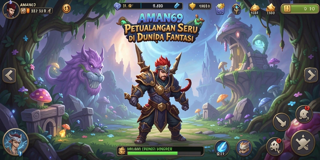 Screenshot menunjukkan gameplay seru dan karakter menarik dalam AMAN69.
