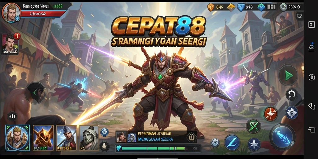 Tangkapan layar menunjukkan gameplay mendebarkan dari strategi yang kompleks.
