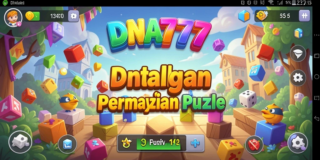 Tampilan gameplay Puzzle yang menantang di DNA777.