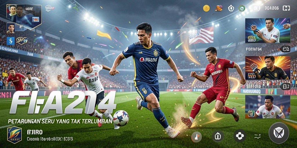 Tampilan gameplay mendebarkan dari pertarungan sengit di FIFA234.