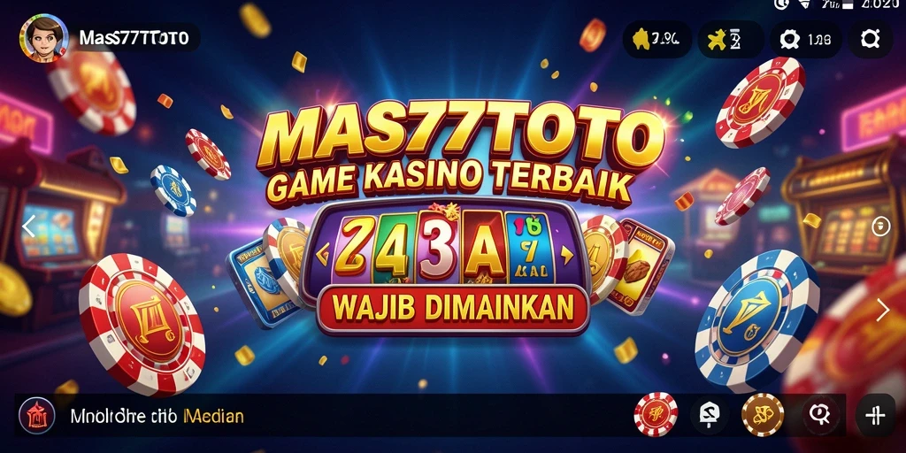 Tampilan menarik dari gameplay kasino di MAS77TOTO.