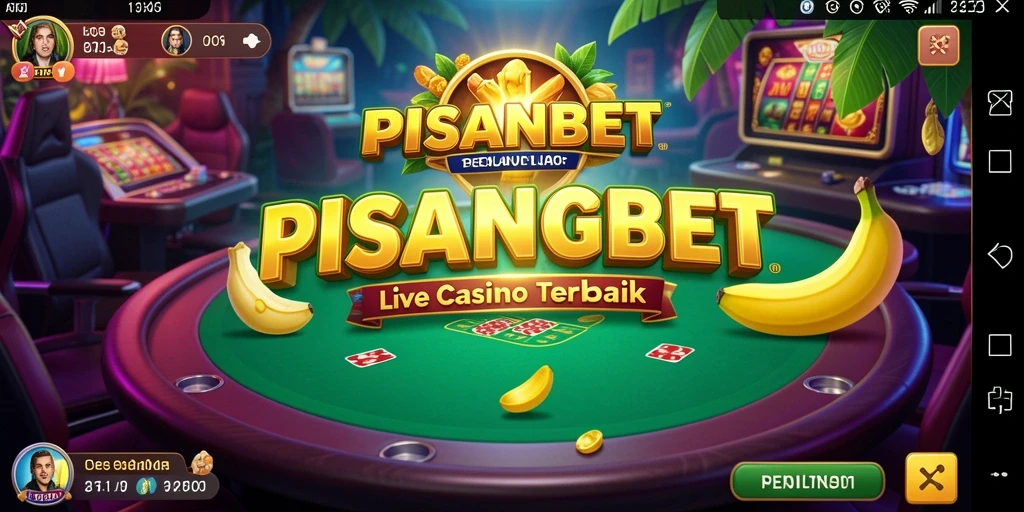 Tampak aksi permainan live casino di PISANGBET dengan dealer dan pemain aktif.
