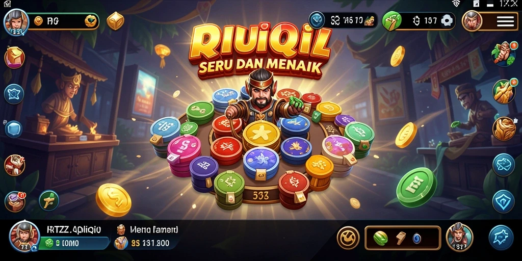Screenshot menunjukkan gameplay QiuQiu yang seru dan kompetitif.
