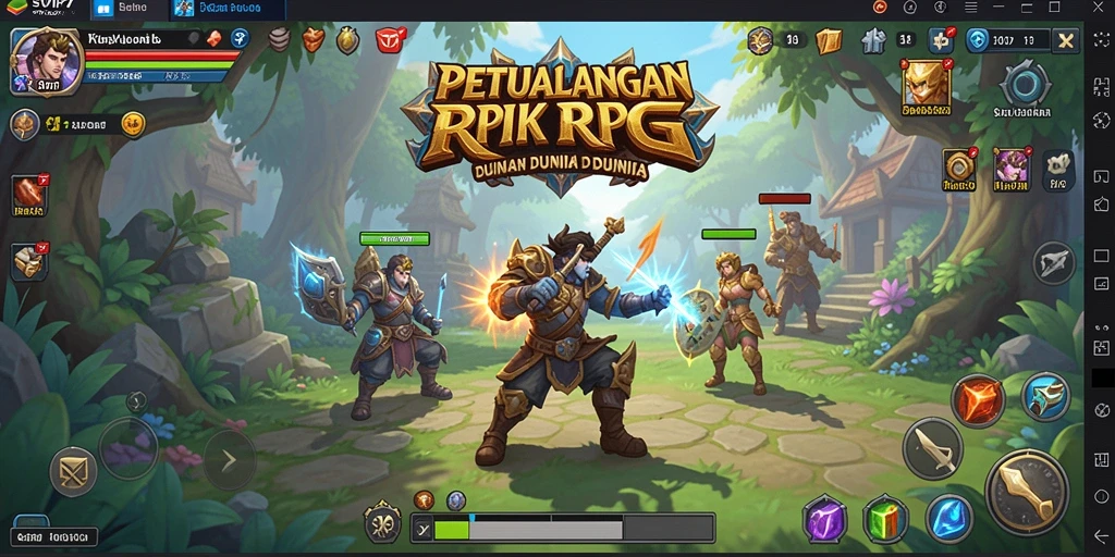 Tampilan gameplay menakjubkan dalam petualangan RPG SVIP7.