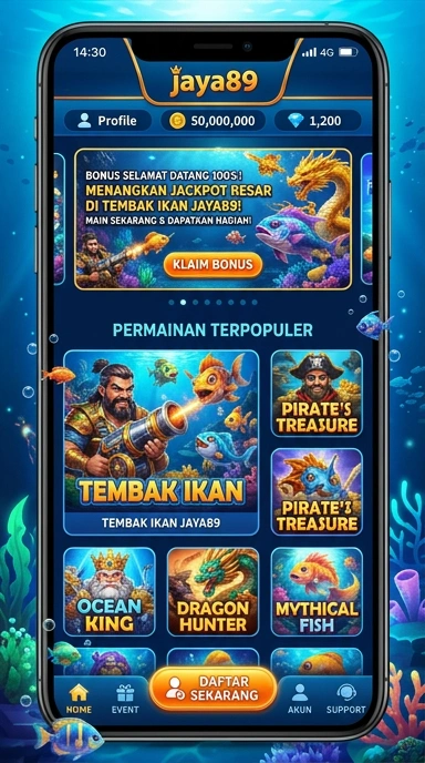 Tampilan utama aplikasi jaya89 dengan berbagai pilihan aplikasi.